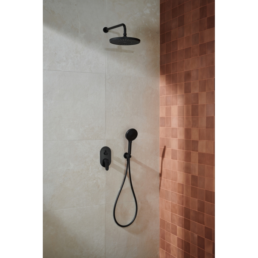 KFA Armatura 5559-501-81 - Colonne de douche avec robinet encastré OTAVA mat noir