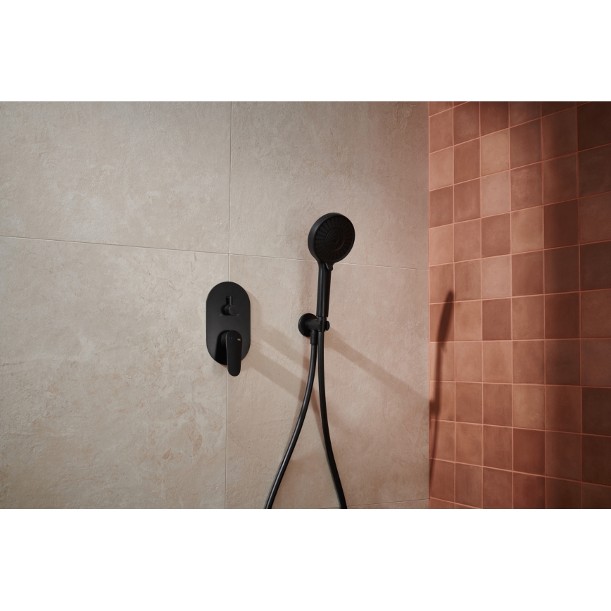 KFA Armatura 5559-501-81 - Colonne de douche avec robinet encastré OTAVA mat noir