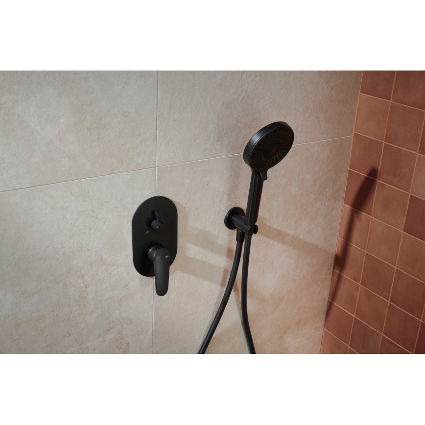 KFA Armatura 5559-501-81 - Colonne de douche avec robinet encastré OTAVA mat noir