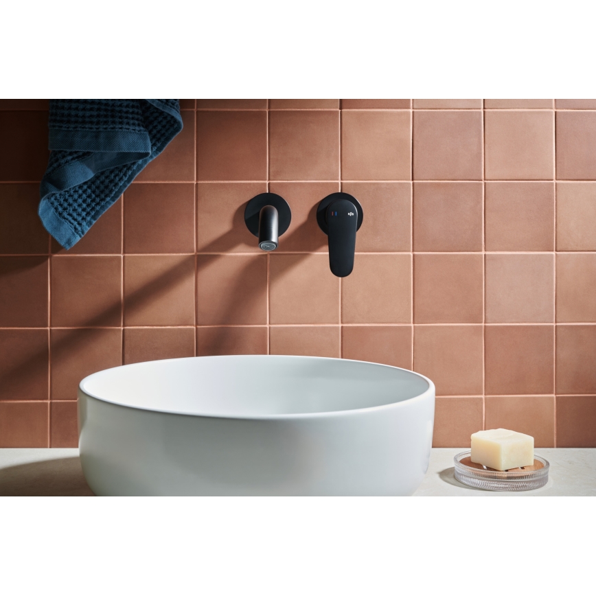 KFA Armatura 5559-810-81 - Robinet de lavabo pour installation encastrée OTAVA mat noir