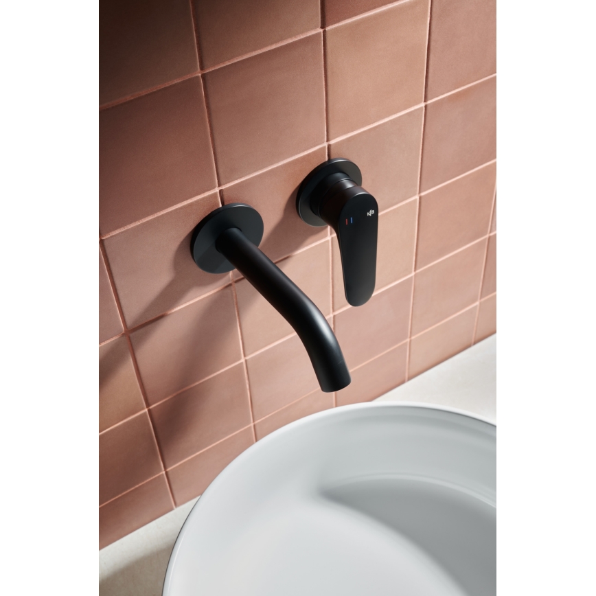 KFA Armatura 5559-810-81 - Robinet de lavabo pour installation encastrée OTAVA mat noir