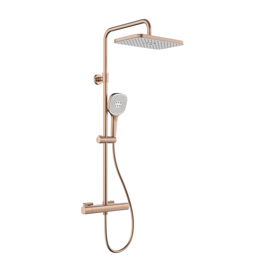 KFA Armatura 5756-910-34 - Ensemble de douche avec mitigeur thermostatique MALAGA or rose
