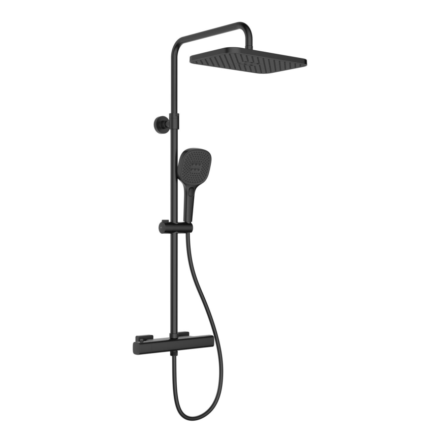 KFA Armatura 5756-910-81 - Ensemble de douche avec mitigeur thermostatique MALAGA, noir