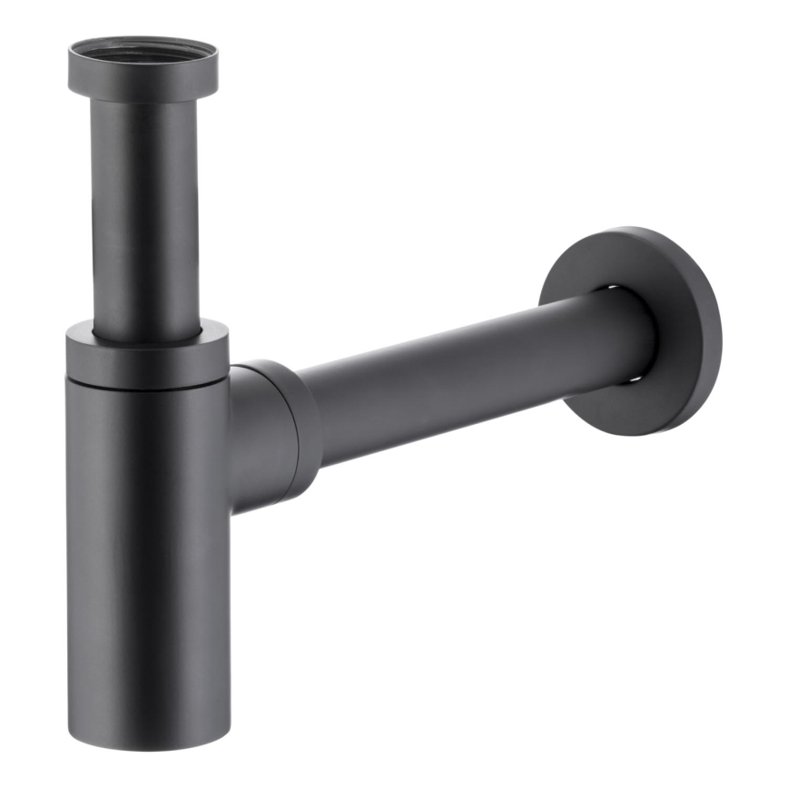 KFA Armatura 600-003-81 - Siphon rond pour évier laiton/noir mat
