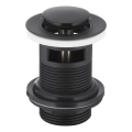 KFA Armatura 660-354-81 - Lavabo déchets avec trop-plein CLICK-CLACK d. 6,2 cm laiton/mat noir