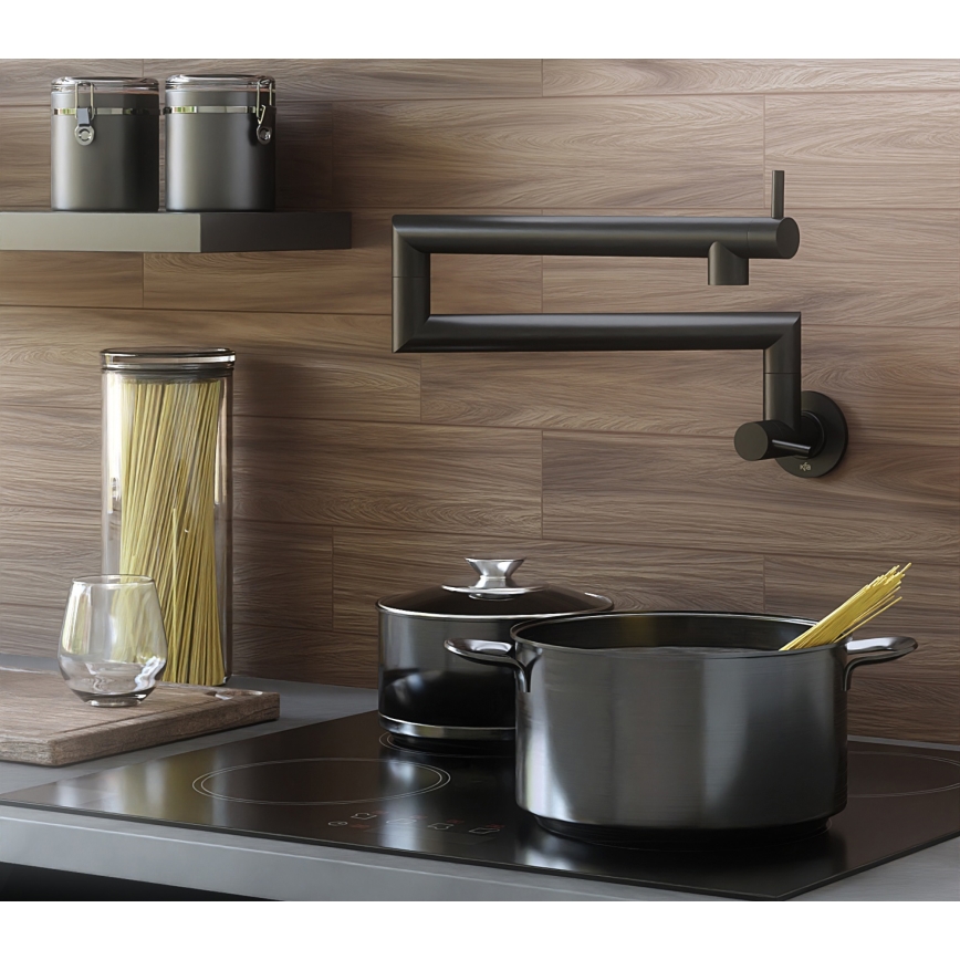 KFA Armatura 6623-030-81 - Robinet de cuisine avec joint DUERO POT FILLER acier inoxydable/mat noir