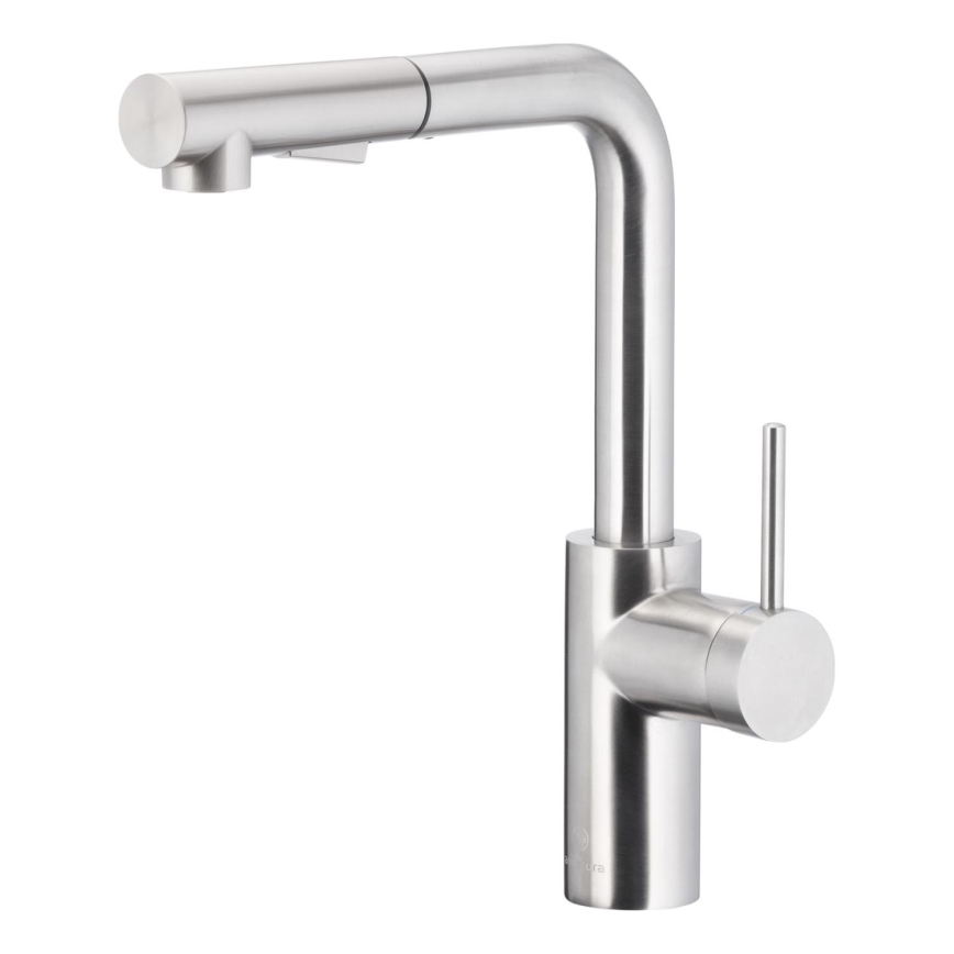 KFA Armatura 6623-110-22 - Robinet d'évier avec douchette extractible DUERO BASIC acier inoxydable