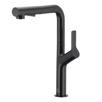 KFA Armatura 6623-220-81 - Robinet d'évier avec douchette extractible DUERO DESIGN acier inoxydable/mat noir
