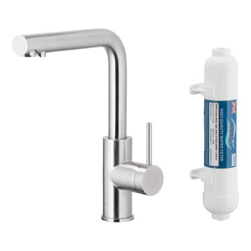 KFA Armatura 6623-912-22 - Robinet d'eau filtrée DUERO PURE acier inoxydable + filtre