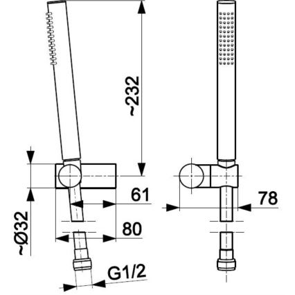 KFA Armatura 841-225-00 - Colonne de douche MOZA acier inoxydable