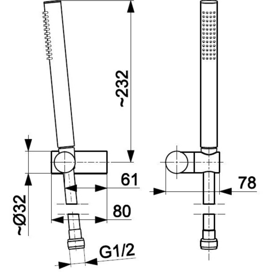 KFA Armatura 841-225-00 - Colonne de douche MOZA acier inoxydable