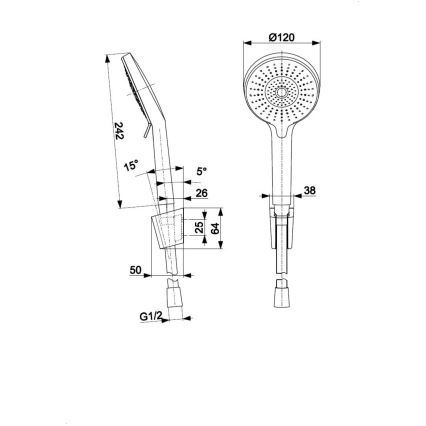 KFA Armatura 841-245-00 - Colonne de douche OTAVA chrome brillant
