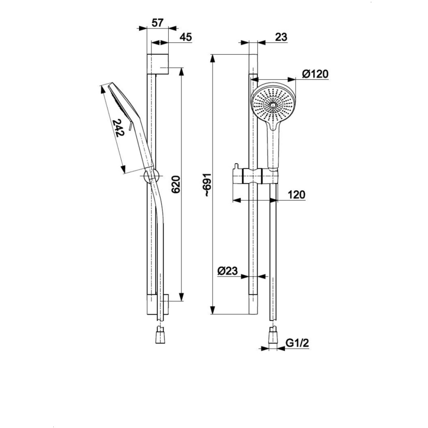 KFA Armatura 841-345-00 - Colonne de douche OTAVA chrome brillant