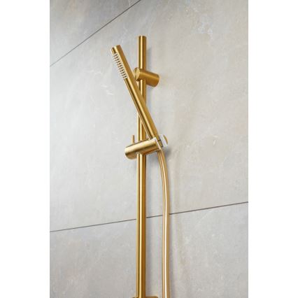KFA Armatura 841-363-31 - Colonne de douche MOZA acier inoxydable/poli doré