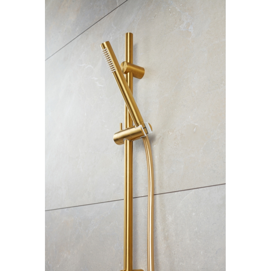 KFA Armatura 841-363-31 - Colonne de douche MOZA acier inoxydable/poli doré