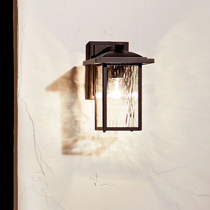 Kichler - Applique murale extérieure CAPPANNA S 1xE27/60W/230V IP44 noire