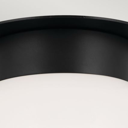 Kichler - Plafonnier ALBERS 1xE27/40W/230V Ø 20,3 cm noir