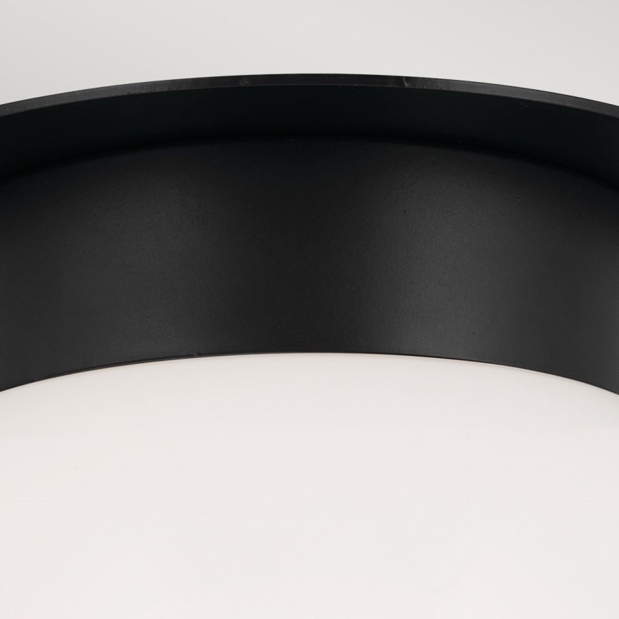 Kichler - Plafonnier ALBERS 1xE27/40W/230V Ø 20,3 cm noir