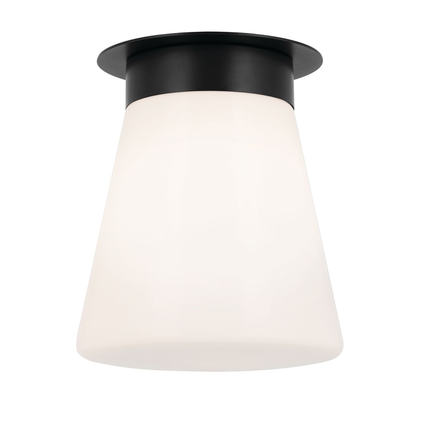 Kichler - Plafonnier ALBERS 1xE27/40W/230V Ø 21,6 cm noir