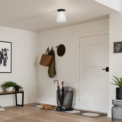 Kichler - Plafonnier ALBERS 1xE27/40W/230V Ø 21,6 cm noir