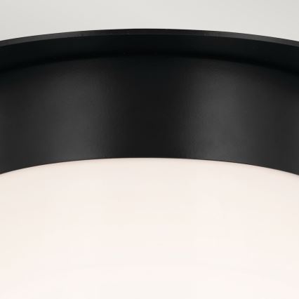 Kichler - Plafonnier ALBERS 1xE27/40W/230V Ø 21,6 cm noir