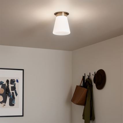 Kichler - Plafonnier ALBERS 1 x E27 / 40 W / 230 V, Ø 21,6 cm, finition bronze