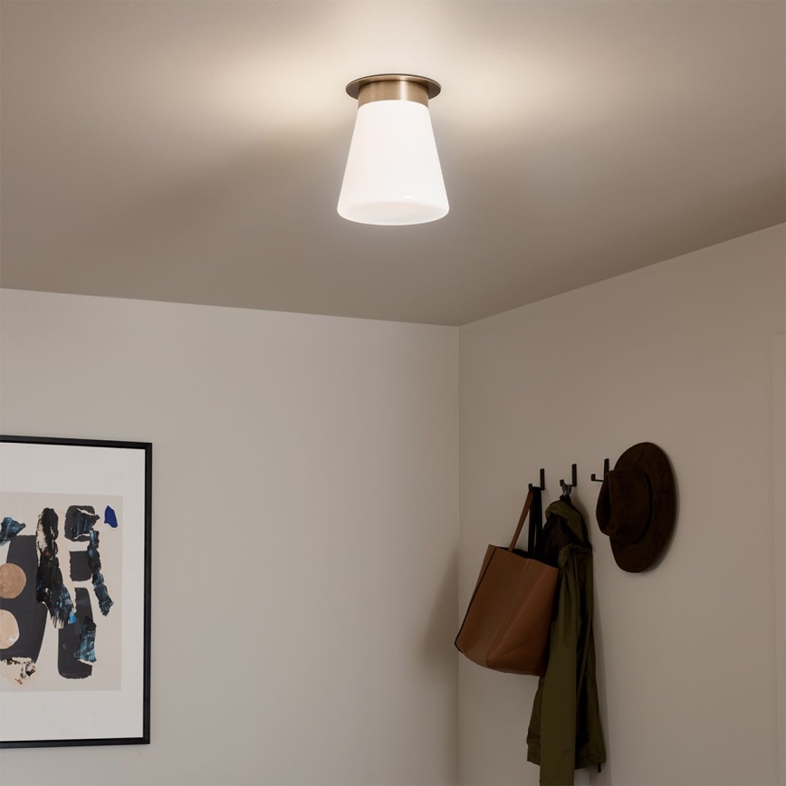 Kichler - Plafonnier ALBERS 1 x E27 / 40 W / 230 V, Ø 21,6 cm, finition bronze