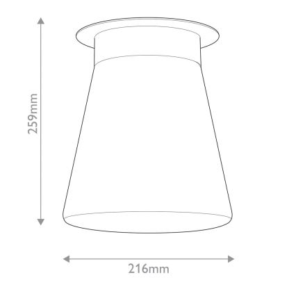 Kichler - Plafonnier ALBERS 1 x E27 / 40 W / 230 V, Ø 21,6 cm, finition bronze