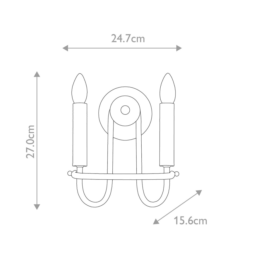 Kichler - Applique murale CAPITOL HILL 2xE14/40W/230V dorée