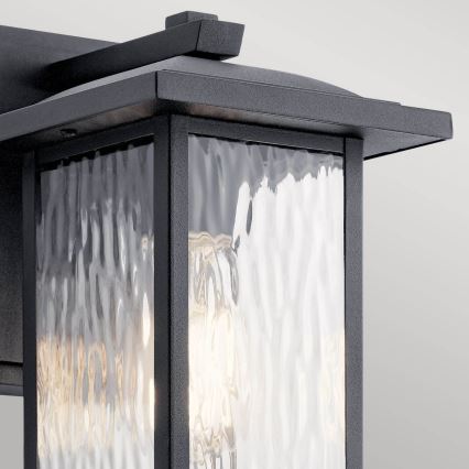 Kichler - Applique murale extérieure CAPPANNA 1xE27/60W/230V IP44 noir