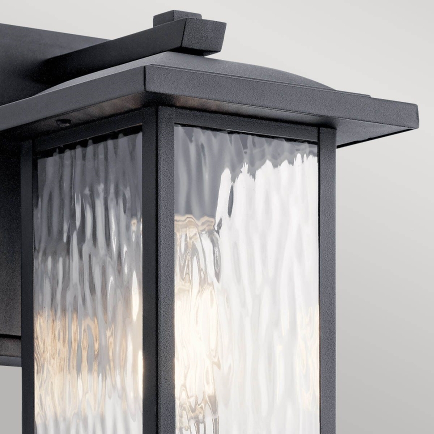 Kichler - Applique murale extérieure CAPPANNA 1xE27/60W/230V IP44 noir