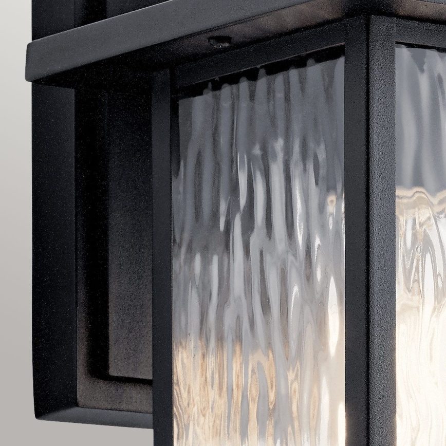 Kichler - Applique murale extérieure CAPPANNA 1xE27/60W/230V IP44 noir