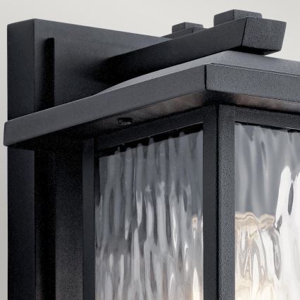 Kichler - Applique murale extérieure CAPPANNA 1xE27/60W/230V IP44 noir