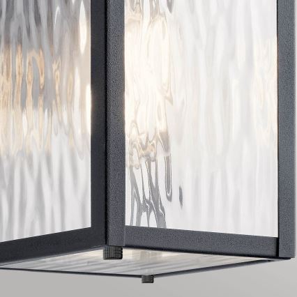 Kichler - Applique murale extérieure CAPPANNA S 1xE27/60W/230V IP44 noire