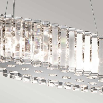 Kichler - Suspension filaire de salle de bain LED CRYSTAL SKYE 8xG9/3W/230V IP44