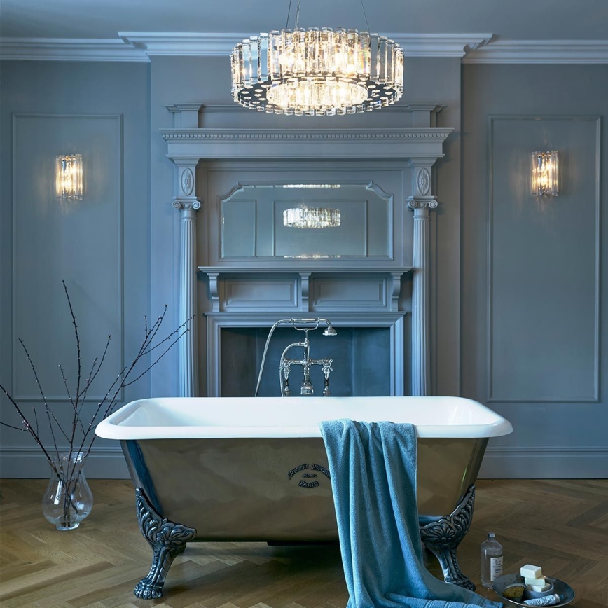 Kichler - Suspension filaire de salle de bain LED CRYSTAL SKYE 8xG9/3W/230V IP44