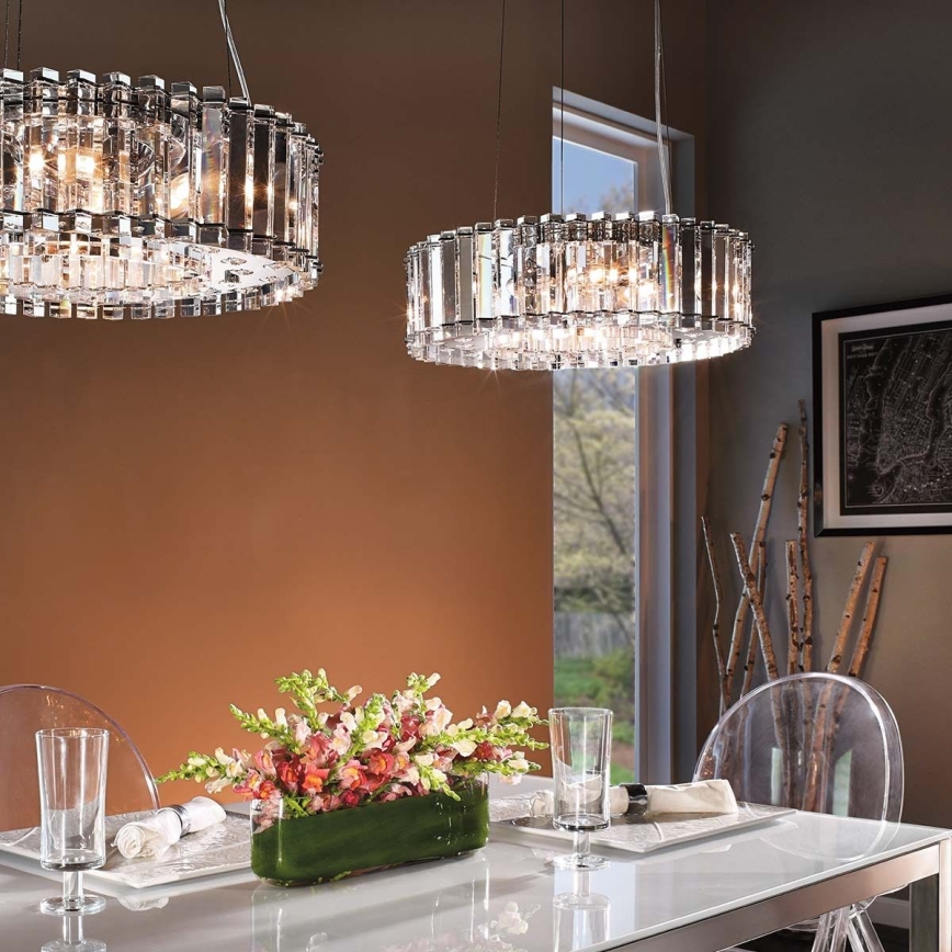 Kichler - Suspension filaire de salle de bain LED CRYSTAL SKYE 8xG9/3W/230V IP44