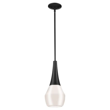 Kichler - Suspension à tige DEELA 1xE27/60W/230V Ø 17,8 cm noire