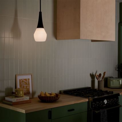 Kichler - Suspension à tige DEELA 1xE27/60W/230V Ø 17,8 cm noire