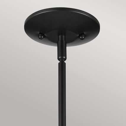Kichler - Suspension à tige DEELA 1xE27/60W/230V Ø 17,8 cm noire