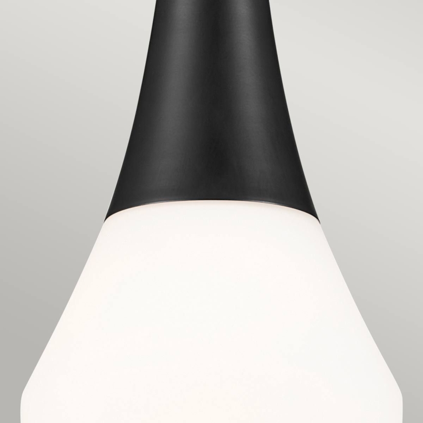 Kichler - Suspension à tige DEELA 1xE27/60W/230V Ø 17,8 cm noire