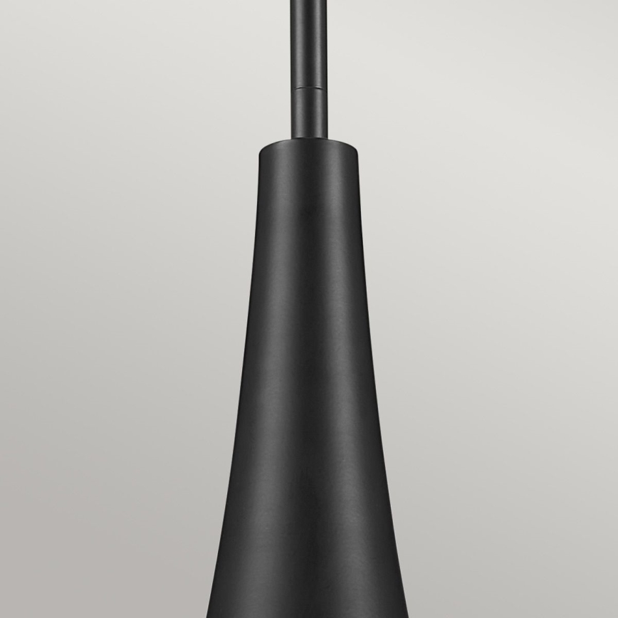 Kichler - Suspension à tige DEELA 1xE27/60W/230V Ø 17,8 cm noire