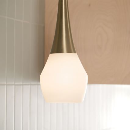 Kichler - Suspension-barre DEELA 1xE27/60W/230V d. 17,8 cm laiton