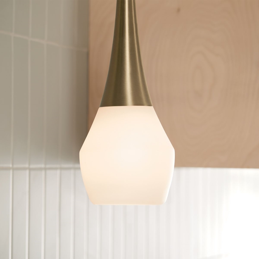 Kichler - Suspension-barre DEELA 1xE27/60W/230V d. 17,8 cm laiton
