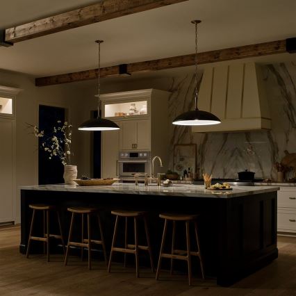 Kichler - Suspension chaîne DELAROSA 1xE27/60W/230V noir/laiton