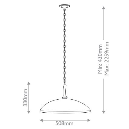 Kichler - Suspension chaîne DELAROSA 1xE27/60W/230V blanc/laiton