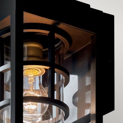 Kichler - Applique d'extérieur HONE M 1xE27/60W/230V IP44 noire