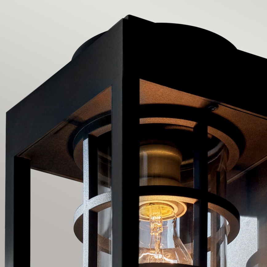 Kichler - Applique murale extérieure HONE S 1xE27/60W/230V IP44, noire