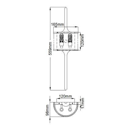 Kichler - Applique murale LED salle de bain MONA 2xG9/3W/230V IP44 doré