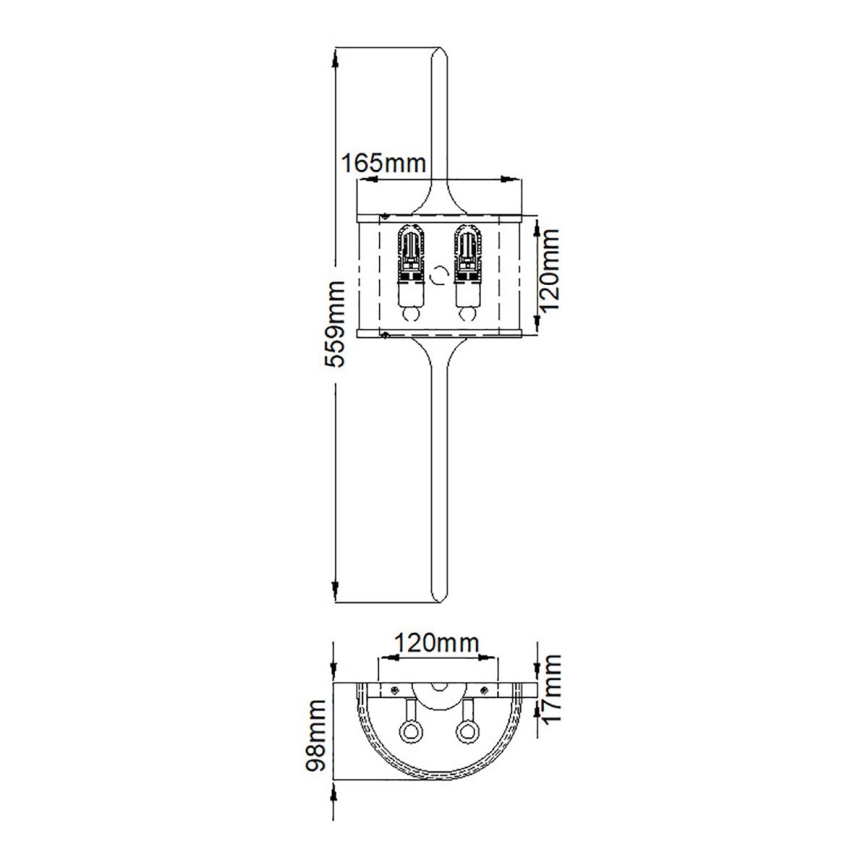 Kichler - Applique murale LED salle de bain MONA 2xG9/3W/230V IP44 doré